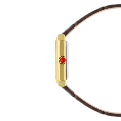 Reloj Cloe Análogo para Dama con Caja Rectangular y Correa de Tactopiel OE2535