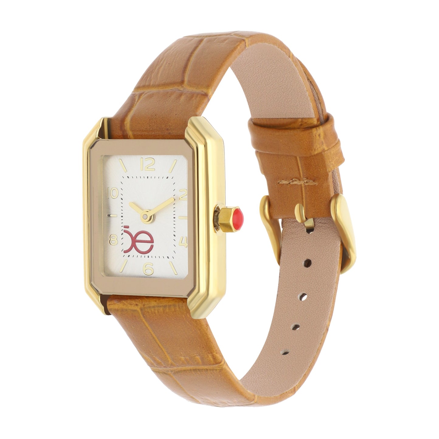 Reloj Cloe Análogo para Dama con Caja Rectangular y Correa de Tactopiel OE2535