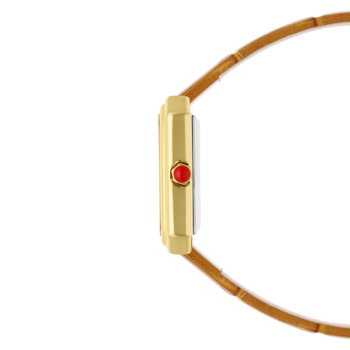 Reloj Cloe Análogo para Dama con Caja Rectangular y Correa de Tactopiel OE2535