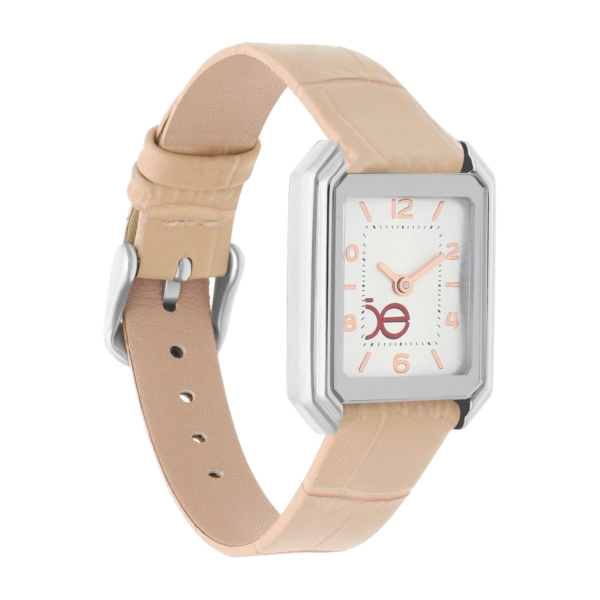 Reloj Cloe Análogo para Dama con Caja Rectangular y Correa de Tactopiel OE2535
