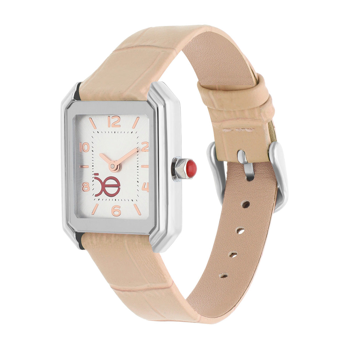 Reloj Cloe Análogo para Dama con Caja Rectangular y Correa de Tactopiel OE2535