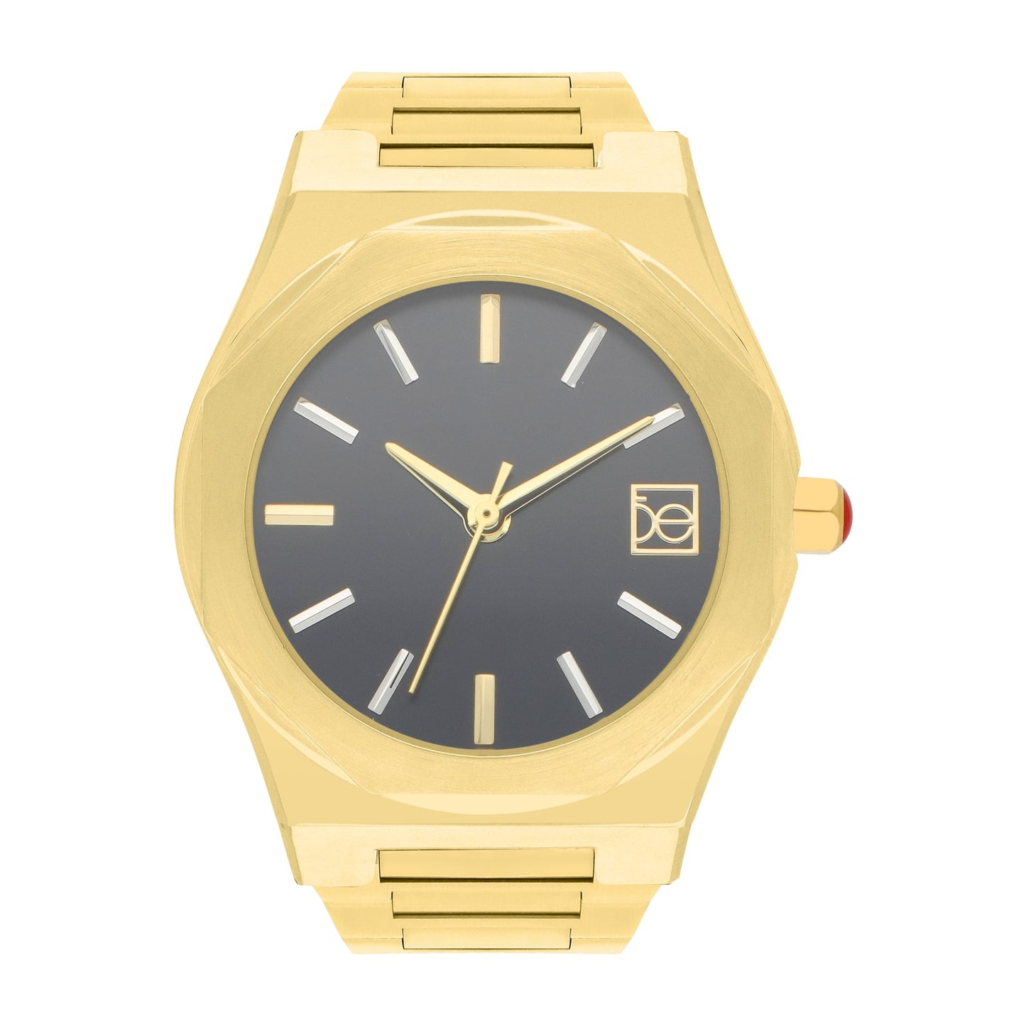 Reloj Cloe Análogo para Dama con Bisel Hexagonal y Extensible de Acero Inoxidable OE2536