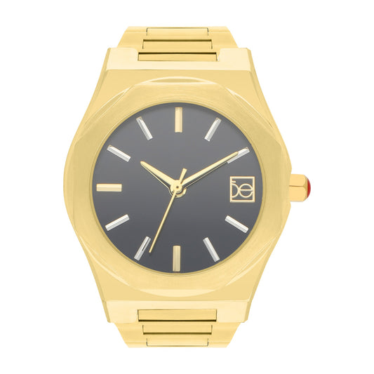 Reloj Cloe Análogo para Dama con Bisel Hexagonal y Extensible de Acero Inoxidable OE2536