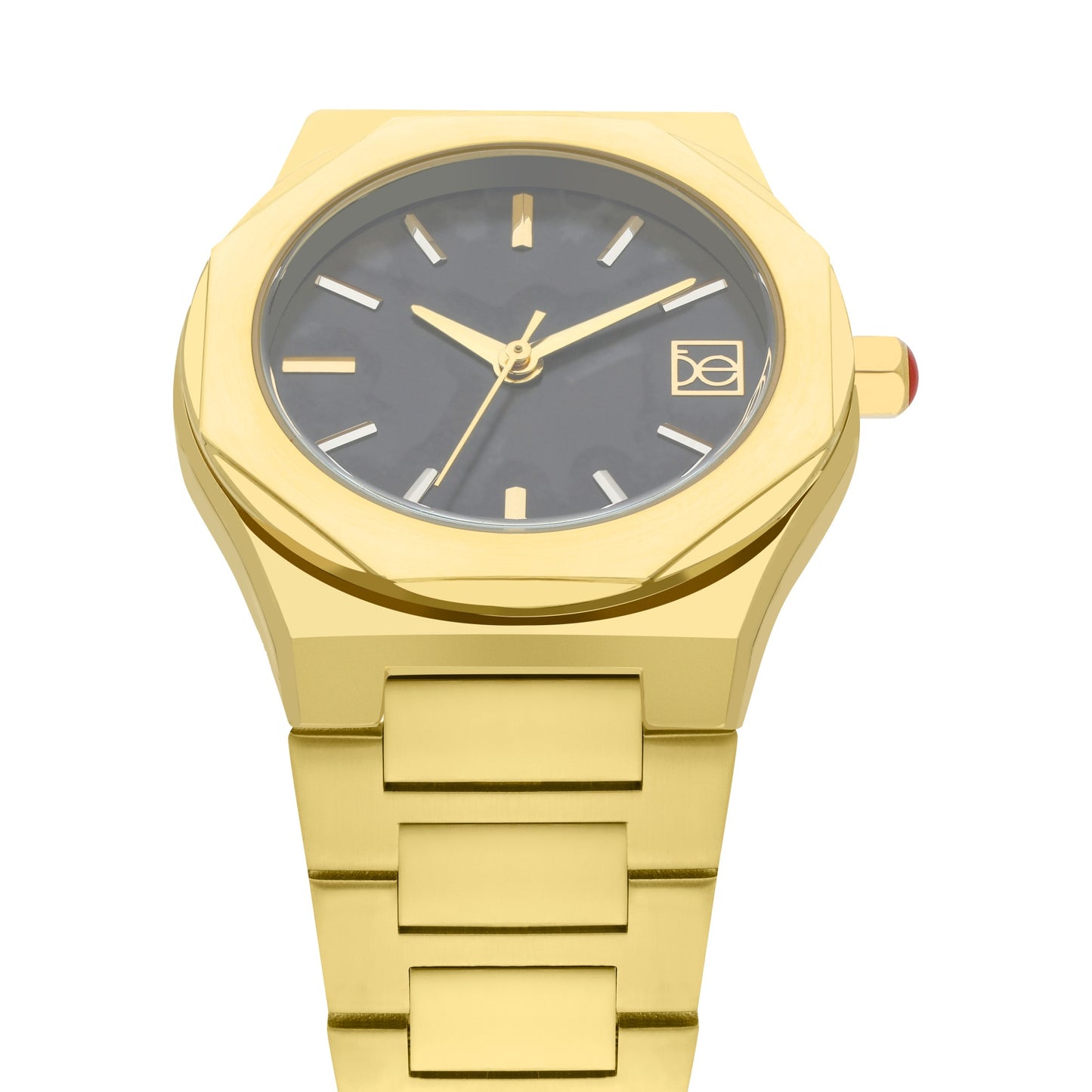 Reloj Cloe Análogo para Dama con Bisel Hexagonal y Extensible de Acero Inoxidable OE2536
