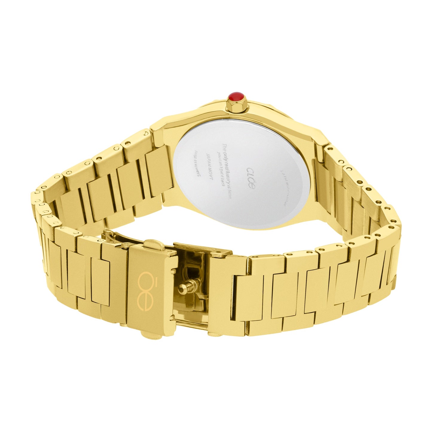 Reloj Cloe Análogo para Dama con Bisel Hexagonal y Extensible de Acero Inoxidable OE2536