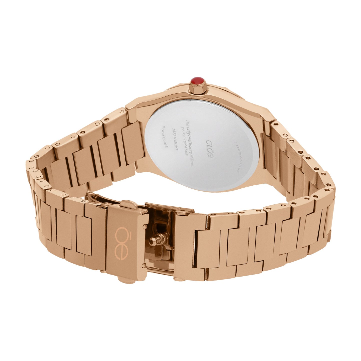 Reloj Cloe Análogo para Dama con Bisel Hexagonal y Extensible de Acero Inoxidable OE2536