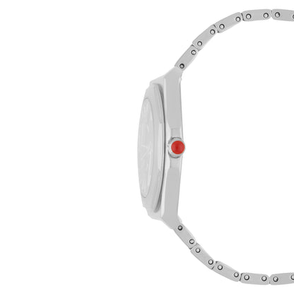 Reloj Cloe Análogo para Dama con Bisel Hexagonal y Extensible de Acero Inoxidable OE2536