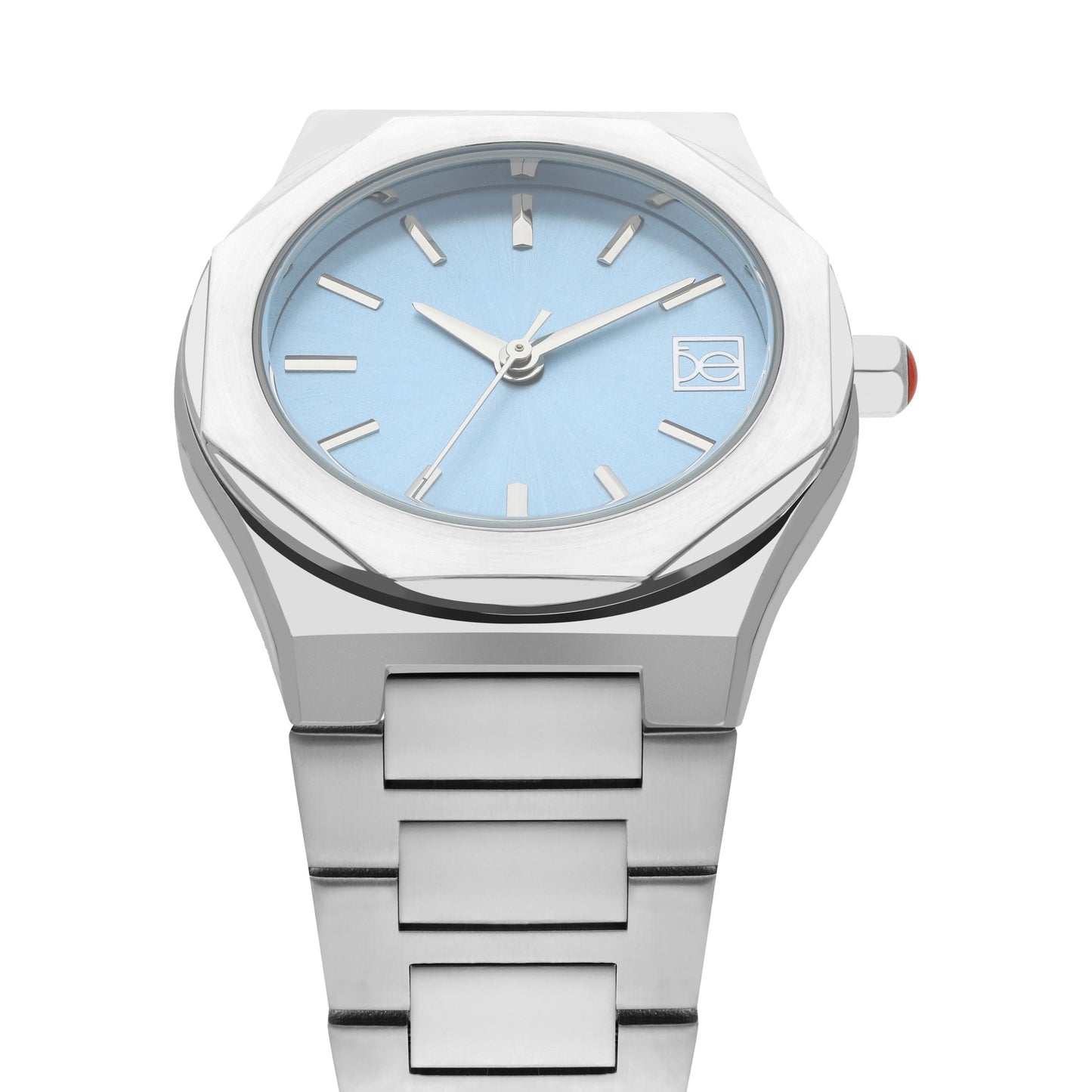 Reloj Cloe Análogo para Dama con Bisel Hexagonal y Extensible de Acero Inoxidable OE2536