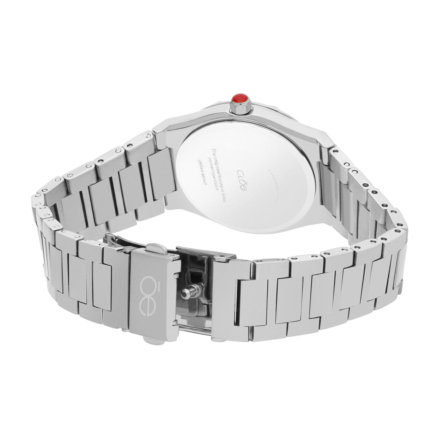 Reloj Cloe Análogo para Dama con Bisel Hexagonal y Extensible de Acero Inoxidable OE2536