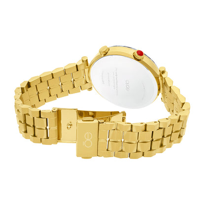 Reloj Cloe Digital para Dama con Bisel Tipo Mármol y Extensible de Acero Inoxidable OE2537