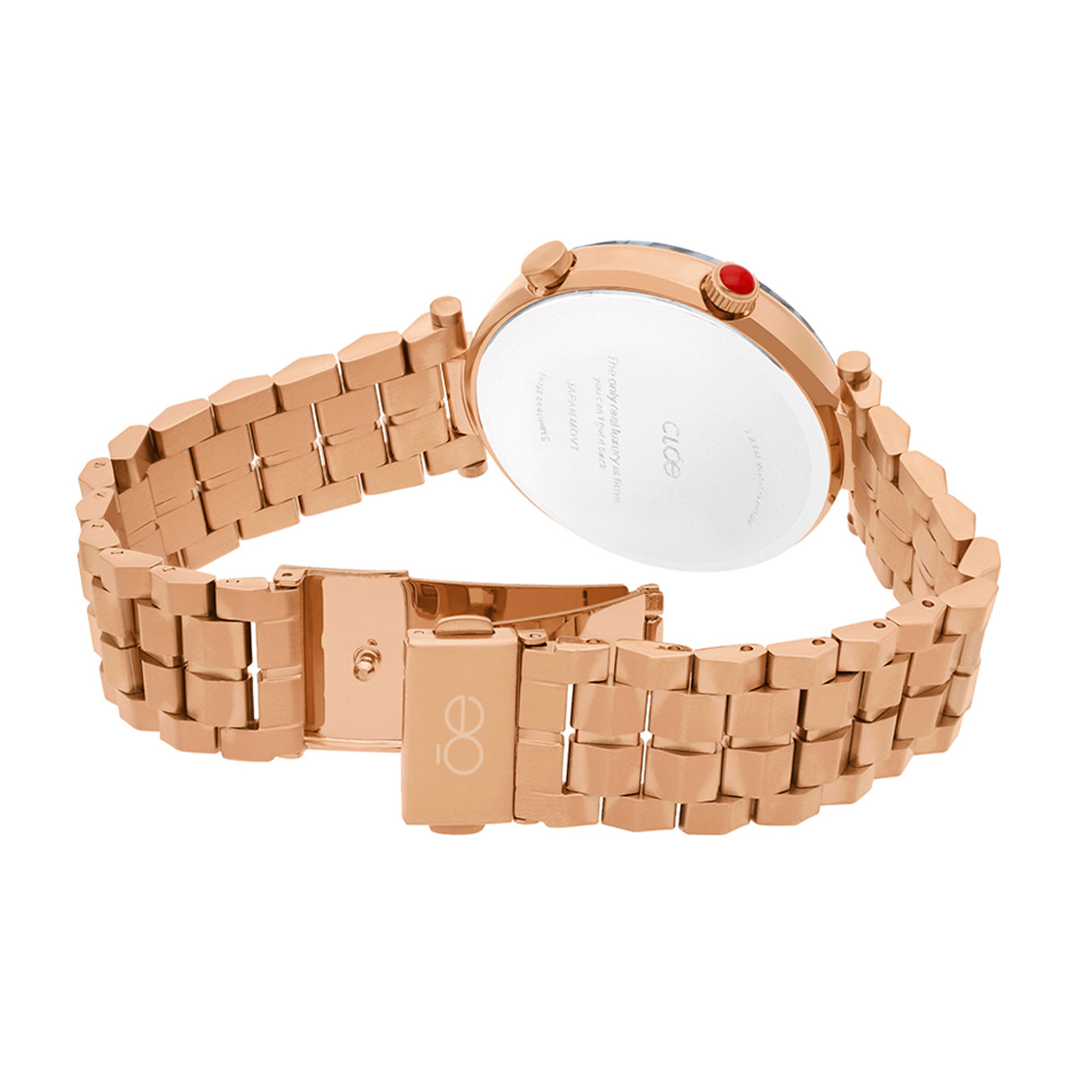 Reloj Cloe Digital para Dama con Bisel Tipo Mármol y Extensible de Acero Inoxidable OE2537