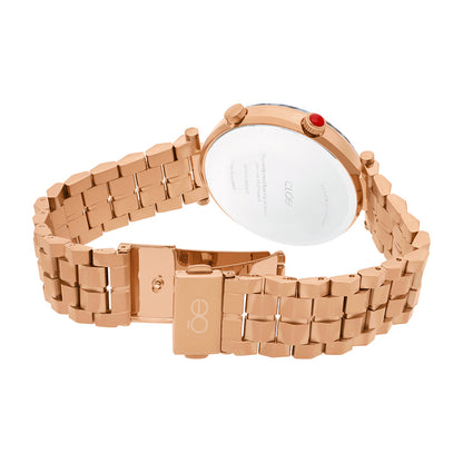 Reloj Cloe Digital para Dama con Bisel Tipo Mármol y Extensible de Acero Inoxidable OE2537