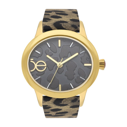 Reloj Cloe Análogo para Dama con Acabado de Leopardo de Leopardo Correa de Tactopiel OE2538