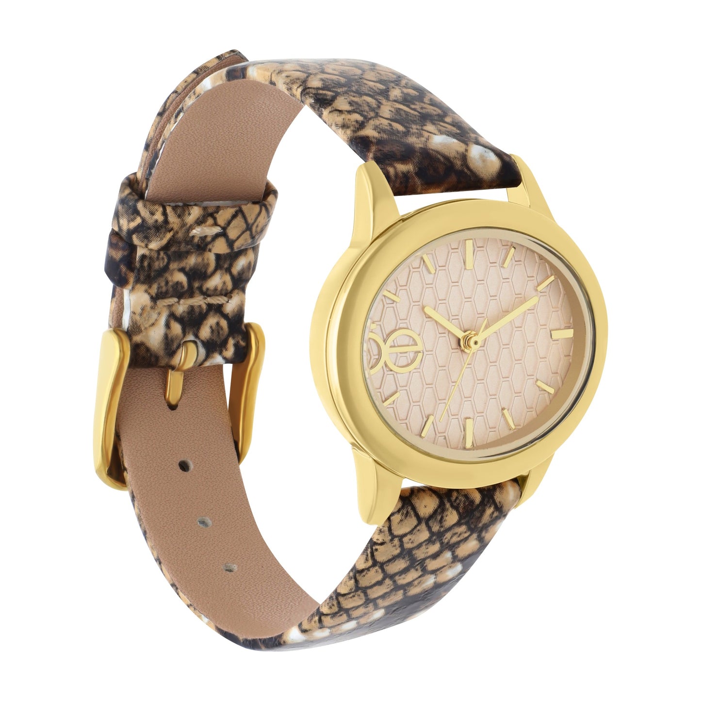 Reloj Cloe Análogo para Dama con Acabado de Leopardo de Leopardo Correa de Tactopiel OE2538