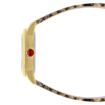 Reloj Cloe Análogo para Dama con Acabado de Leopardo de Leopardo Correa de Tactopiel OE2538