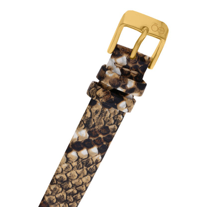 Reloj Cloe Análogo para Dama con Acabado de Leopardo de Leopardo Correa de Tactopiel OE2538