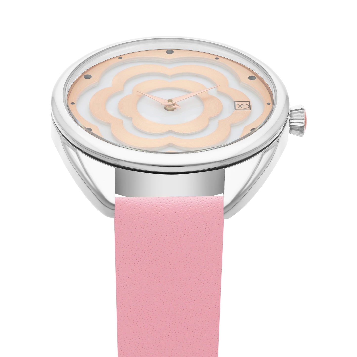 Reloj Cloe Análogo para Dama con Cártula en forma de flor y Correa de Tactopiel OE2539