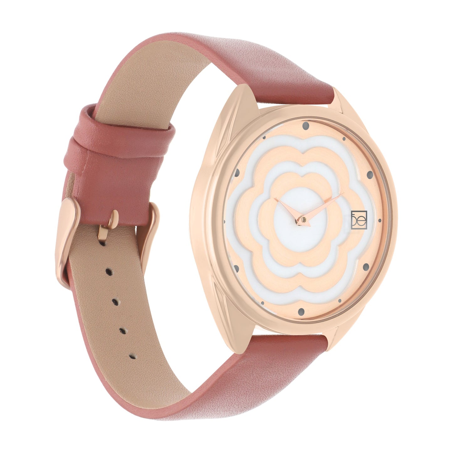 Reloj Cloe Análogo para Dama con Cártula en forma de flor y Correa de Tactopiel OE2539