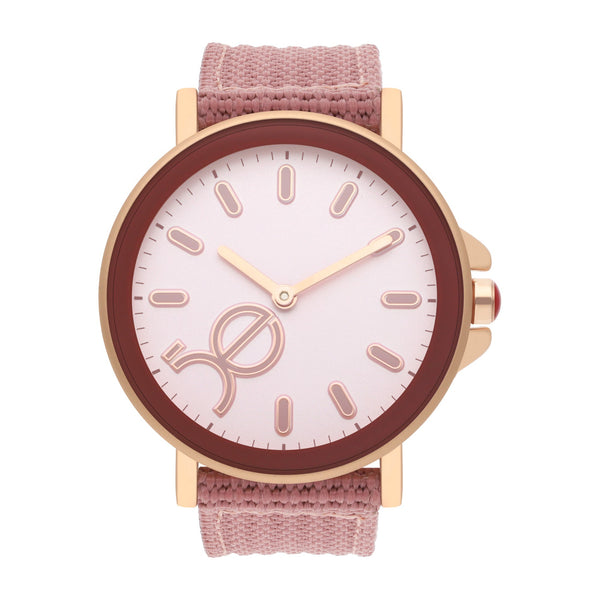 Reloj Cloe Análogo Dama | Caja Redonda | Correa Textil OE2540