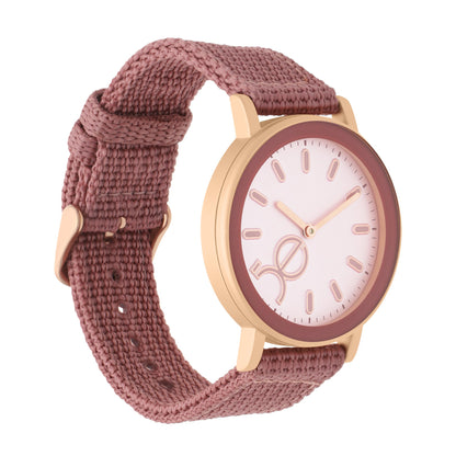 Reloj Cloe Análogo para Dama con Caja Redonda y Correa de Textil OE2540
