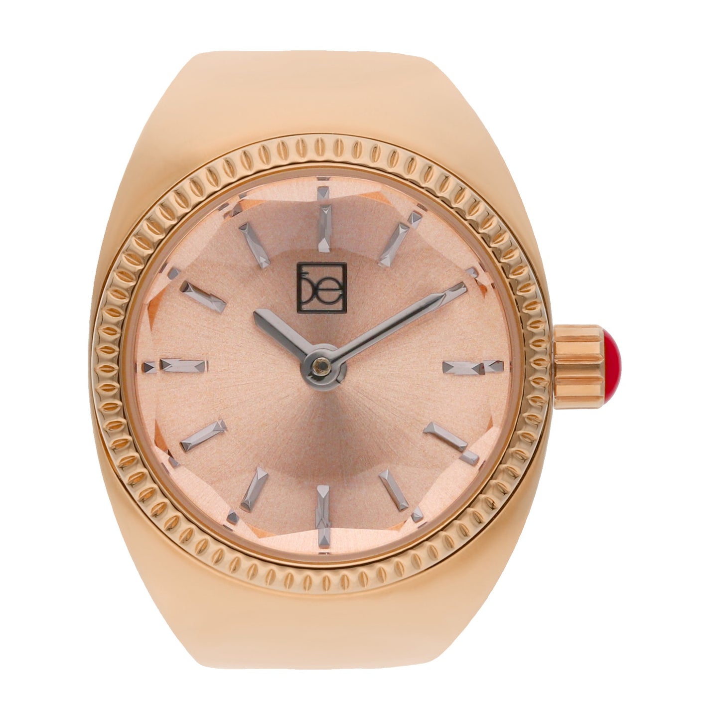 Reloj Anillo Cloe Análogo para Dama con Cristal Facetado y Extensible de Acero Inoxidable OE2541