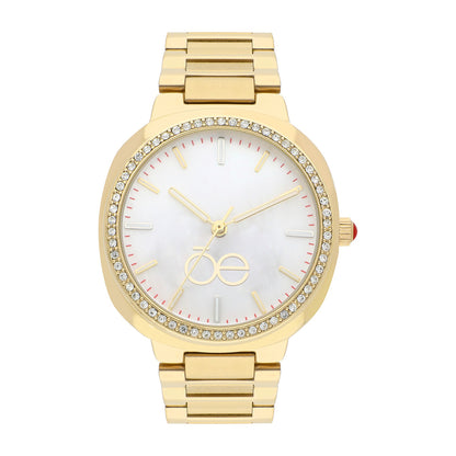 Reloj Cloe Análogo para Dama con Madre Perla en carátula y Extensible de Acero Inoxidable OE2542