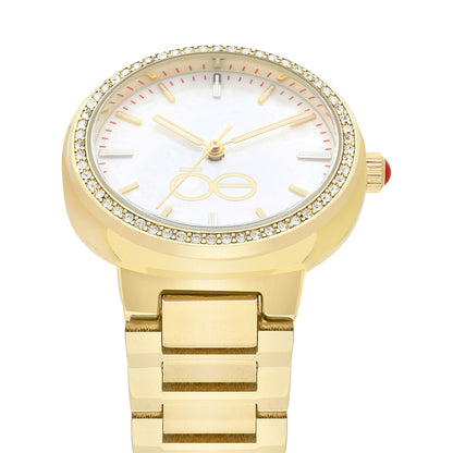 Reloj Cloe Análogo para Dama con Madre Perla en carátula y Extensible de Acero Inoxidable OE2542
