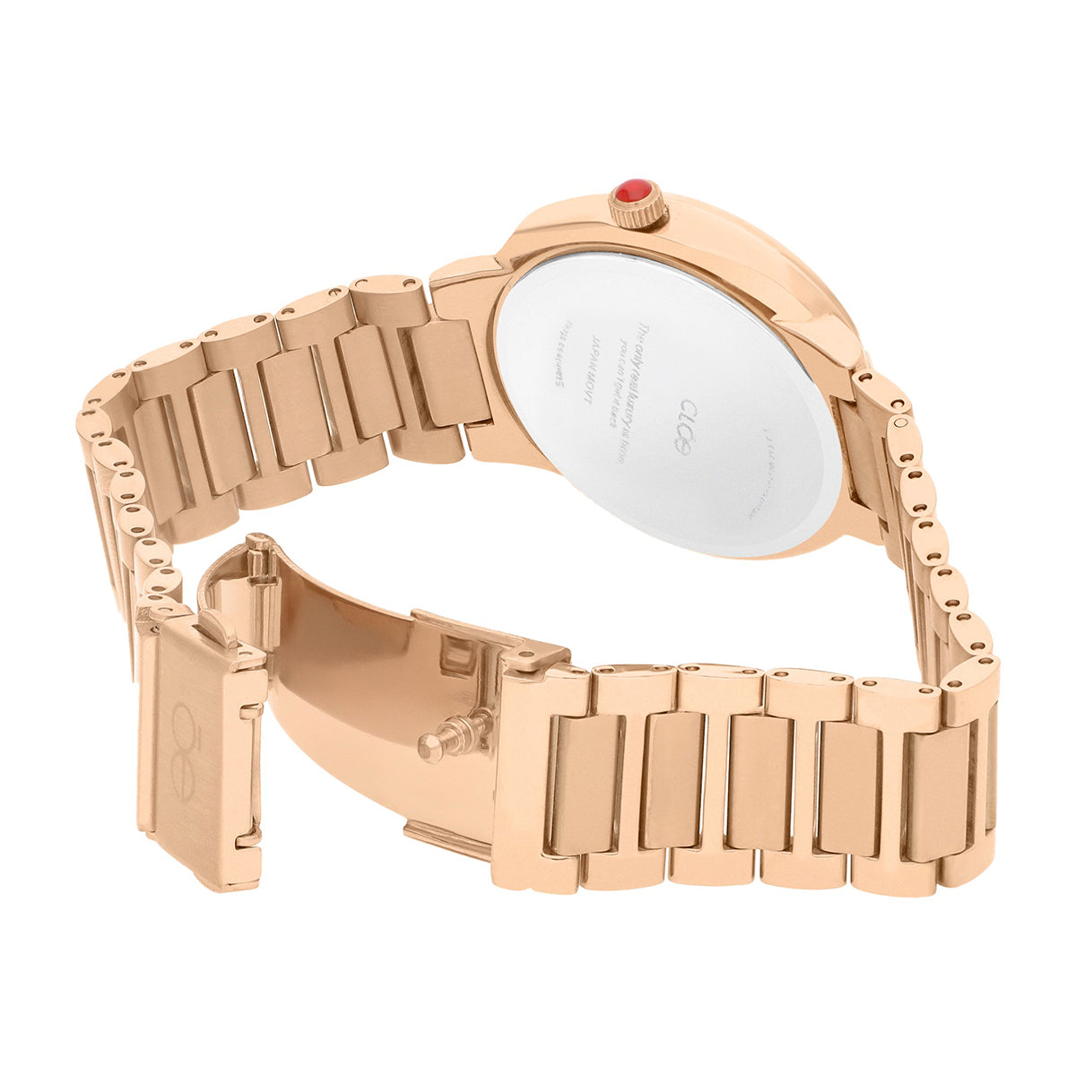 Reloj Cloe Análogo para Dama con Madre Perla en carátula y Extensible de Acero Inoxidable OE2542