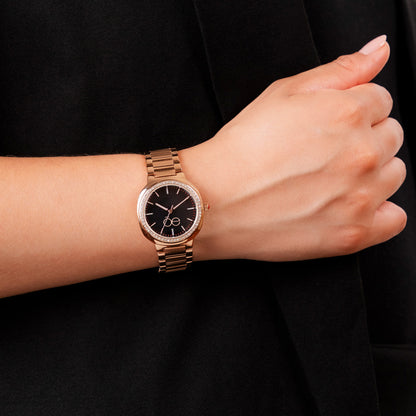 Reloj Cloe Análogo para Dama con Madre Perla en carátula y Extensible de Acero Inoxidable OE2542