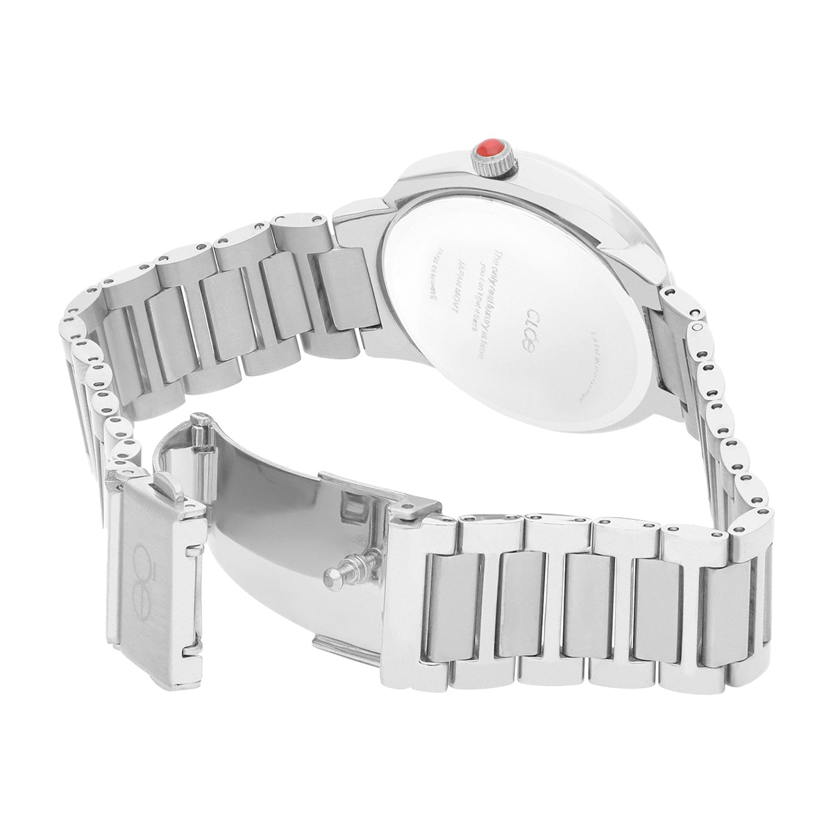 Reloj Cloe Análogo para Dama con Madre Perla en carátula y Extensible de Acero Inoxidable OE2542