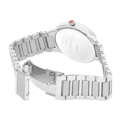 Reloj Cloe Análogo para Dama con Madre Perla en carátula y Extensible de Acero Inoxidable OE2542