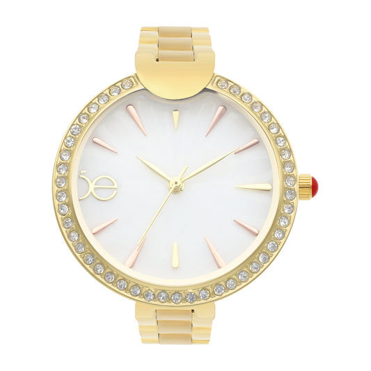 Reloj Cloe Análogo para Dama con Carátula con Acabado de Madre Perla y Extensible de Acero Inoxidable OE2545