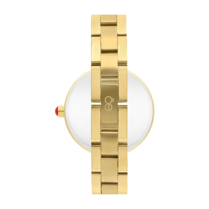 Reloj Cloe Análogo para Dama con Carátula con Acabado de Madre Perla y Extensible de Acero Inoxidable OE2545