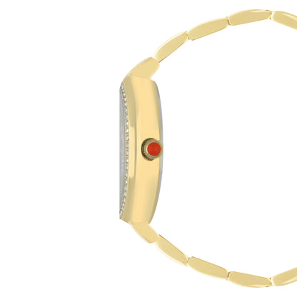 Reloj Cloe Análogo para Dama con Carátula con Acabado de Madre Perla y Extensible de Acero Inoxidable OE2545