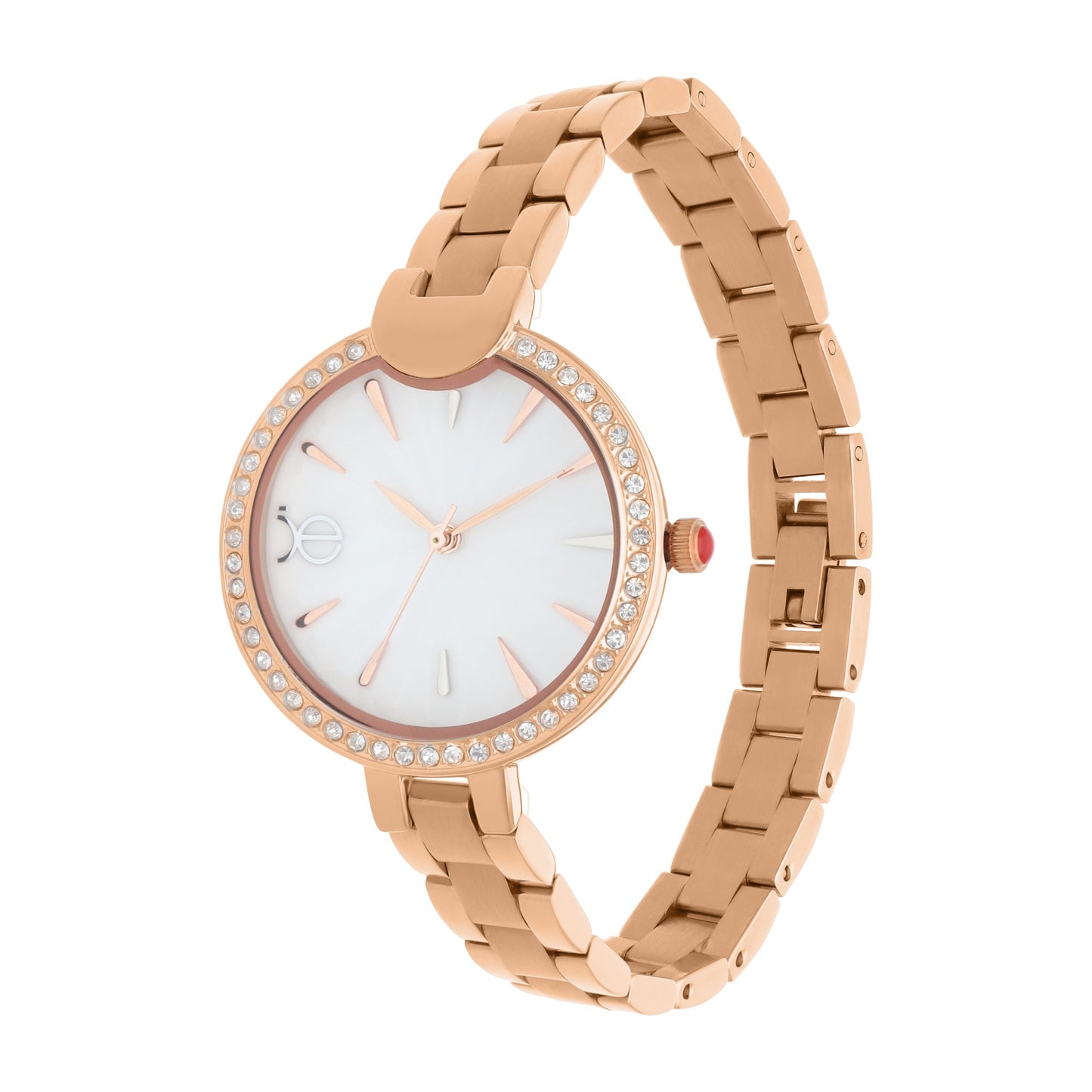 Reloj Cloe Análogo para Dama con Carátula con Acabado de Madre Perla y Extensible de Acero Inoxidable OE2545