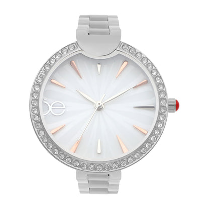 Reloj Cloe Análogo para Dama con Carátula con Acabado de Madre Perla y Extensible de Acero Inoxidable OE2545