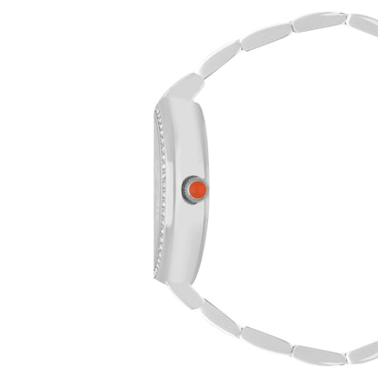 Reloj Cloe Análogo para Dama con Carátula con Acabado de Madre Perla y Extensible de Acero Inoxidable OE2545
