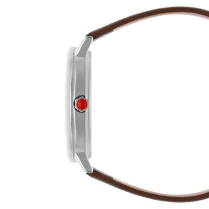 Reloj Cloe Análogo para Dama con Caratula Texturizada y Correa de Tactopiel OE2547