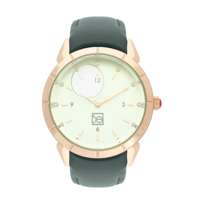 Reloj Cloe Análogo para Dama con Carátula Efecto Líquido y Correa de Tactopiel OE2549