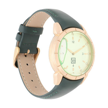 Reloj Cloe Análogo para Dama con Carátula Efecto Líquido y Correa de Tactopiel OE2549