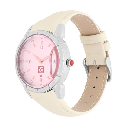 Reloj Cloe Análogo para Dama con Carátula Efecto Líquido y Correa de Tactopiel OE2549