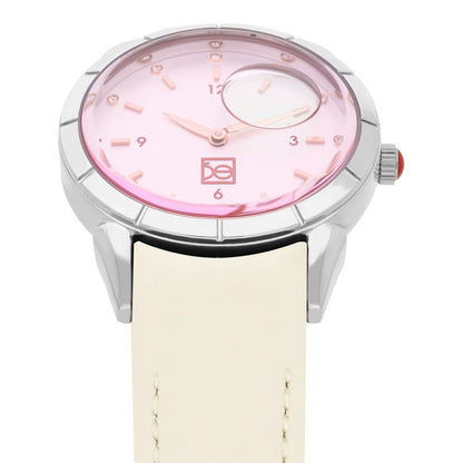 Reloj Cloe Análogo para Dama con Carátula Efecto Líquido y Correa de Tactopiel OE2549