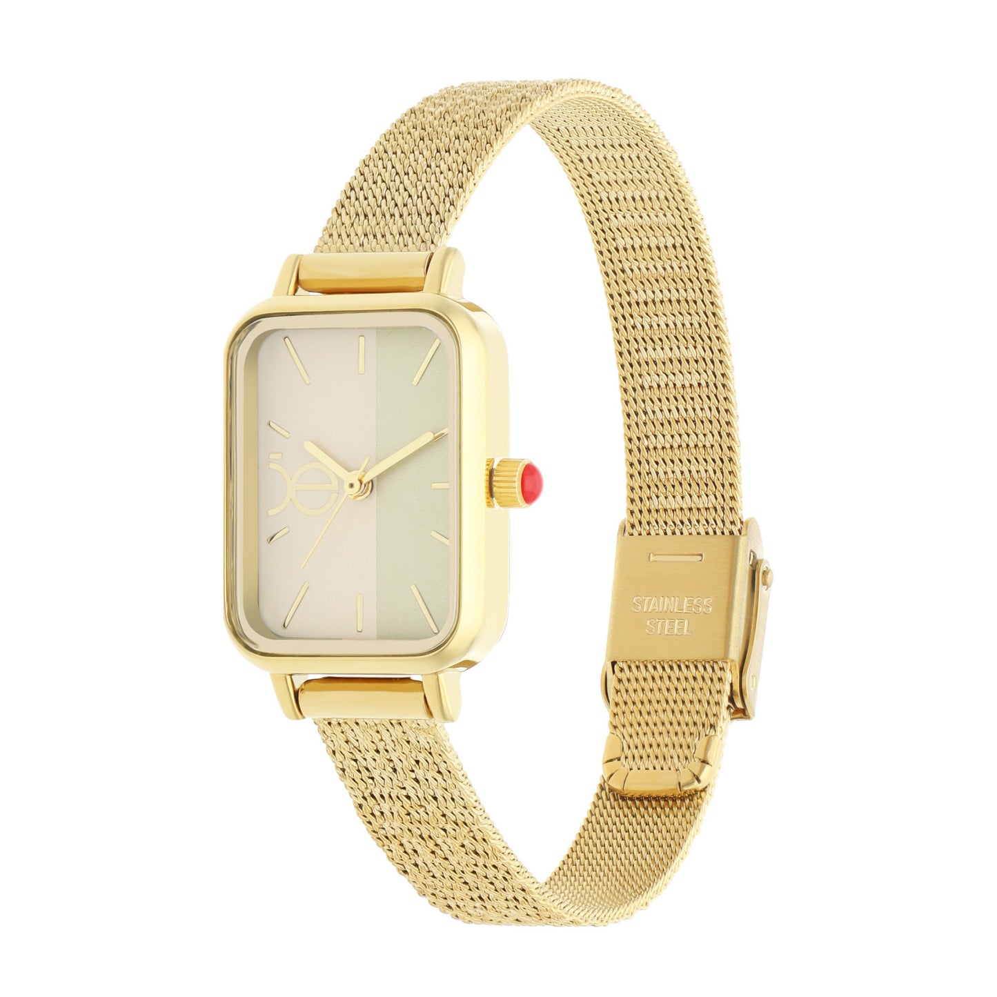 Reloj Cloe Análogo para Dama con Carátula Bicolor y Extensible de Mesh OE2550