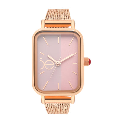Reloj Cloe Análogo para Dama con Carátula Bicolor y Extensible de Mesh OE2550