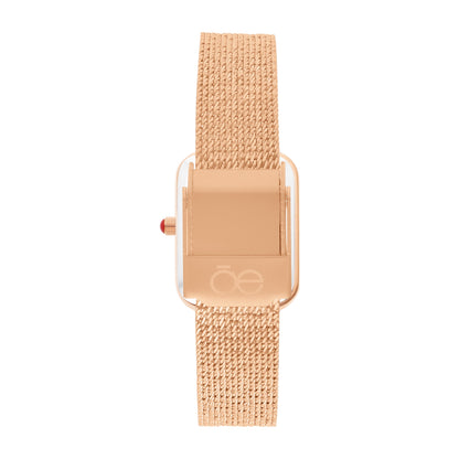 Reloj Cloe Análogo para Dama con Carátula Bicolor y Extensible de Mesh OE2550
