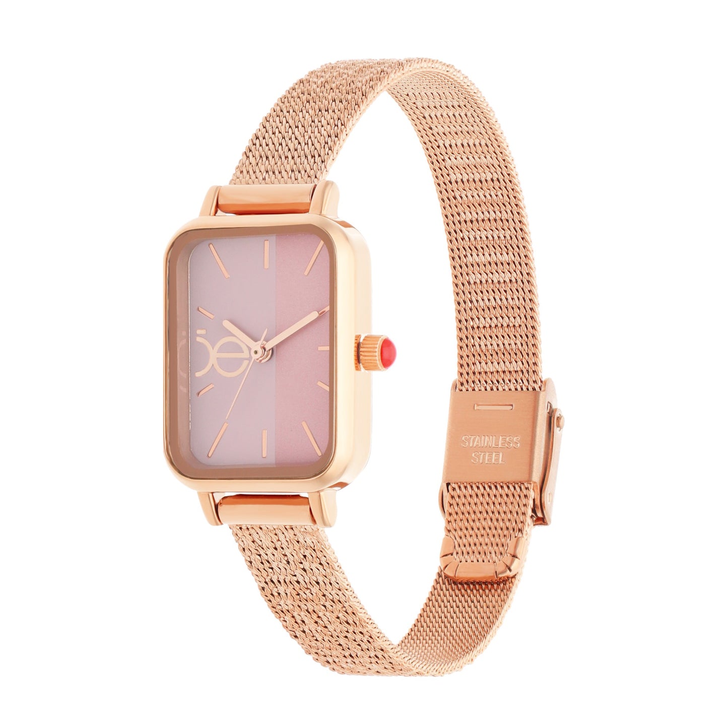 Reloj Cloe Análogo para Dama con Carátula Bicolor y Extensible de Mesh OE2550