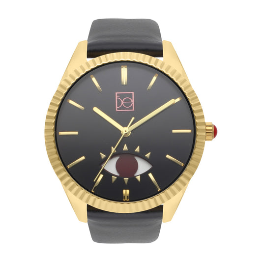 Reloj Cloe Análogo para Dama con Detalle de Ojo con Movimiento OE2551