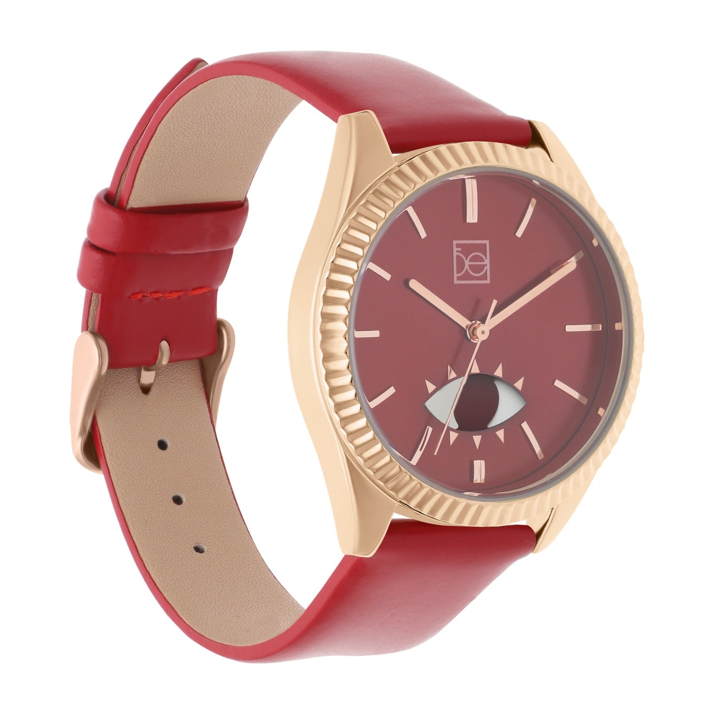 Reloj Cloe Análogo para Dama con Detalle de Ojo con Movimiento OE2551