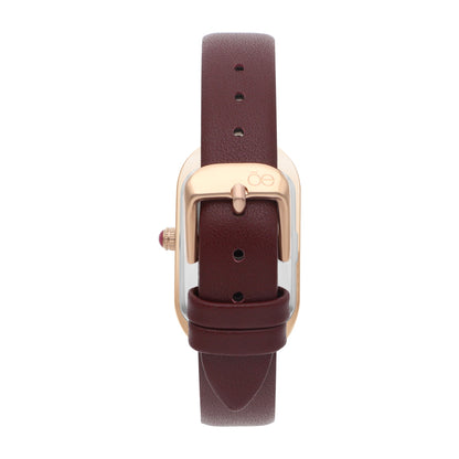 Reloj Cloe Análogo para Dama con Monograma Integrado en la Caja y Correa de Tactopiel OE2553