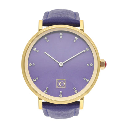 Reloj Cloe Análogo para Dama con Pedrería en Indicadores y Correa de Tactopiel OE2554